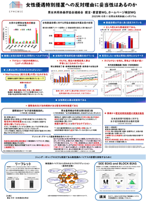 第23回男女共同参画学協会連絡会シンポジウム　ポスター発表