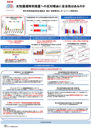第23回男女共同参画学協会連絡会シンポジウム　ポスター発表